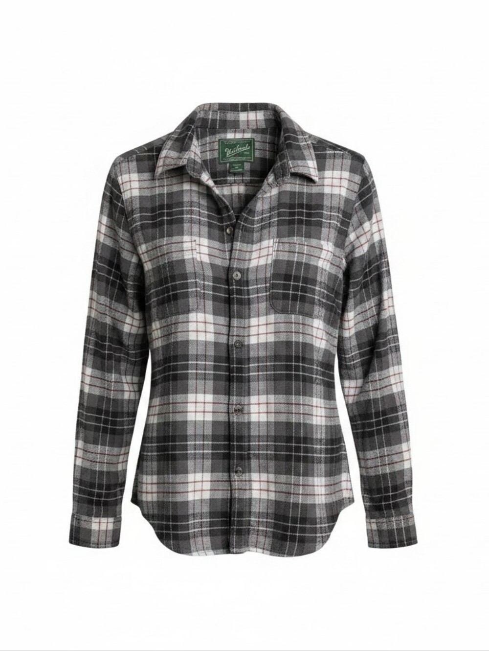 Woolrich Black and White Plaid Button-Down Shirt